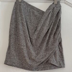 Mango Heather Gray Fitted Skirt